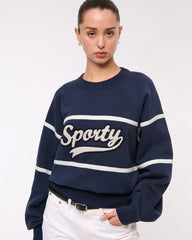 Sporty Graphic Crew