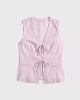 Tie-Front Tailored Vest