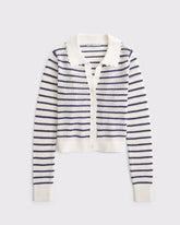 Crochet-Style Collared Cardigan