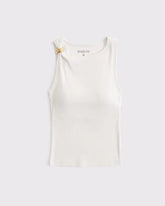 Bra-Free Hardware High-Neck Tank