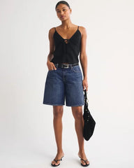 Curve Love Low-Rise Denim Bermuda Jort