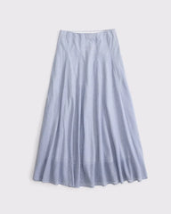 100% Cotton High Rise Maxi Skirt