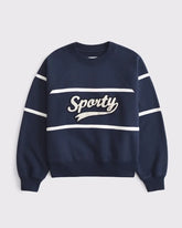Sporty Graphic Crew