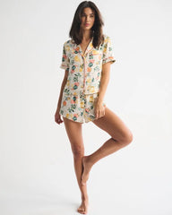 Short-Sleeve Satin Sleep Shirt