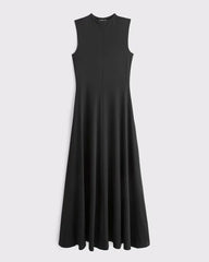 Mock Neck Knit Maxi Dress