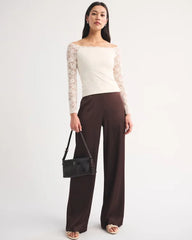 Bra-Free Lace Off-The-Shoulder Top