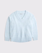 Wool-Blend Dad V-Neck Sweater