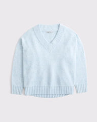 Wool-Blend Dad V-Neck Sweater