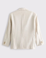 The A&F Collins Double-Breasted 100% Linen Blazer