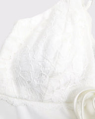 Bra-Free Lace Pieced Set Top