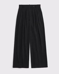 High Rise Crepe Tailored Palazzo Pant