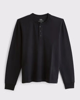 YPB Active Waffle Texture Long-Sleeve Henley Tee