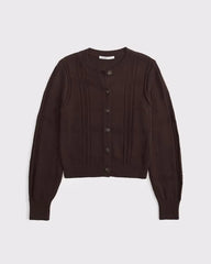 Textural Stitch Shrunken Cardigan