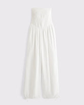 A&F Sydney Smocked Strapless Balloon Leg Jumpsuit