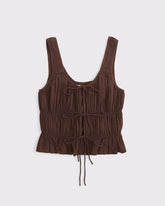 Ruched Tie-Front Top
