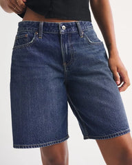 Curve Love Low-Rise Denim Bermuda Jort