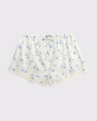 100% Cotton Lace-Trim Sleep Short