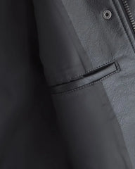 Straight Cut Vegan Leather Jacket