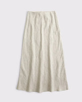 100% Linen High Rise Maxi Skirt
