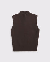 Merino Wool-Blend Sweater Shell Top
