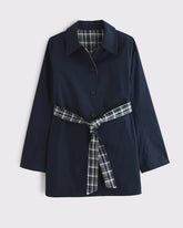2-in-1 Reversible 100% Cotton Mac Coat