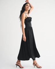 Bra-Free Tie-Strap Maxi Dress