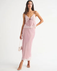 Bra-Free Lace-Pieced Set Top
