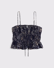 Ruched Tie-Front Cami