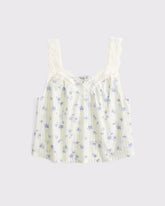 100% Cotton Lace-Trim Sleep Cami