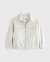 Vegan Suede Bomber Jacket