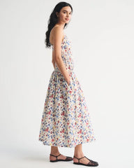Bra-Free Smocked Drop-Waist Maxi Dress