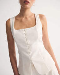 Long-Length Button-Through Vest