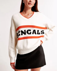 Cincinnati Bengals LuxeLoft V-Neck Sweater