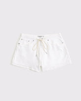 Curve Love High Rise Linen-Blend Denim Short