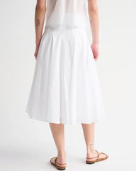 100% Cotton Godet Midi Skirt