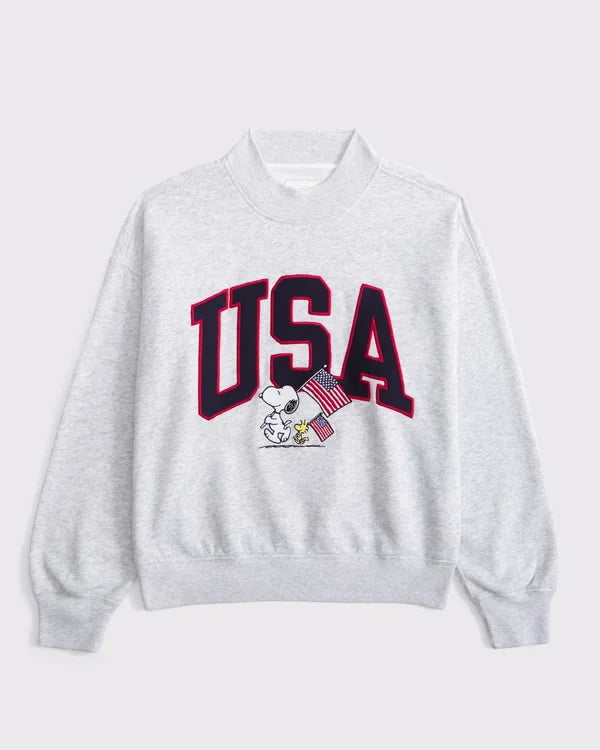 Snoopy Sunday Mockneck Crew