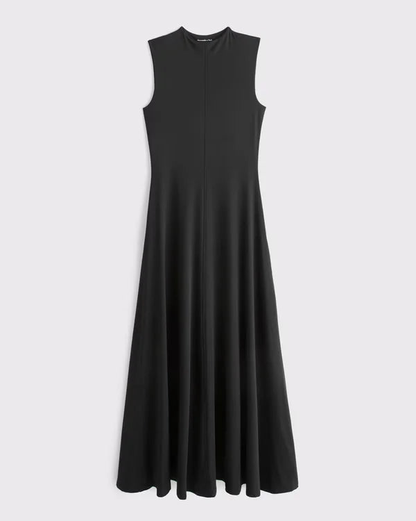 Mock Neck Knit Maxi Dress