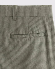 The A&F Collins Relaxed Straight Linen-Blend Suit Pant