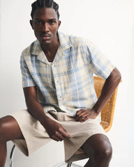 100% Cotton Plaid Resort Collar Shirt