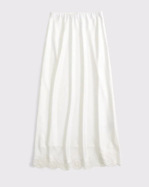 High Rise Satin Maxi Set Skirt