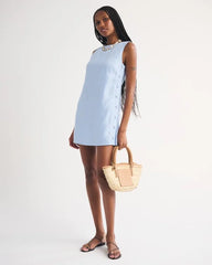 100% Linen Shift Mini Dress