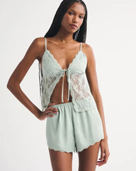 Lace and Satin Sleep Short