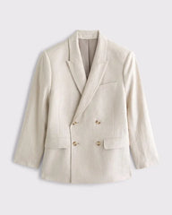 The A&F Collins Double-Breasted 100% Linen Blazer