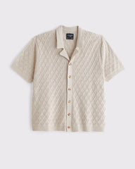 100% Cotton Button-Through Sweater Polo