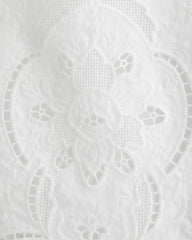 100% Linen Lace Cutwork Shift Mini Dress