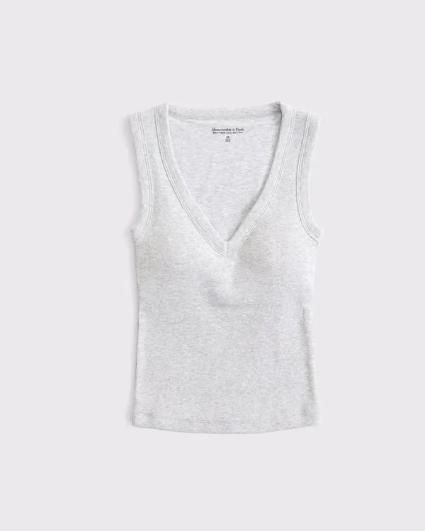 Bra-Free Rib V-Neck Tank