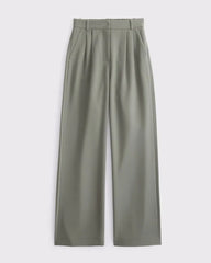 A&F Sloane Tailored Hardware Wide Leg Pant