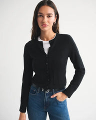 Cashmere Crew Cardigan