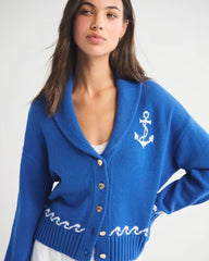Nautical Collared Cardigan