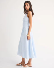 100% Linen A&F Dylan Halter Midi Dress
